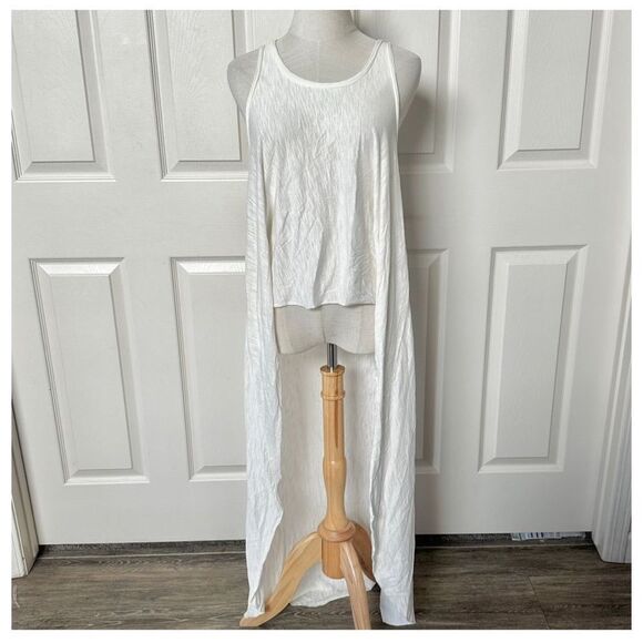 Express One Eleven cream long floor length sleeveless top - Picture 1 of 10